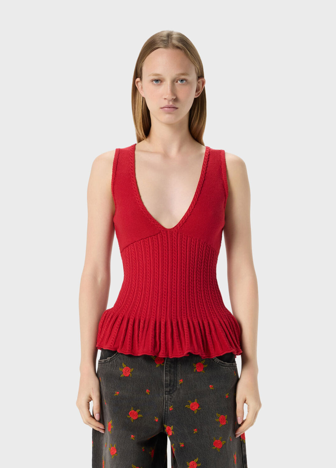 Knit top with flounce  Blumarine - large image number 0
