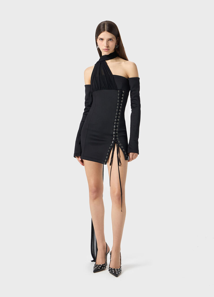 Mini dress with scarf and hooks  Blumarine - large image number 3