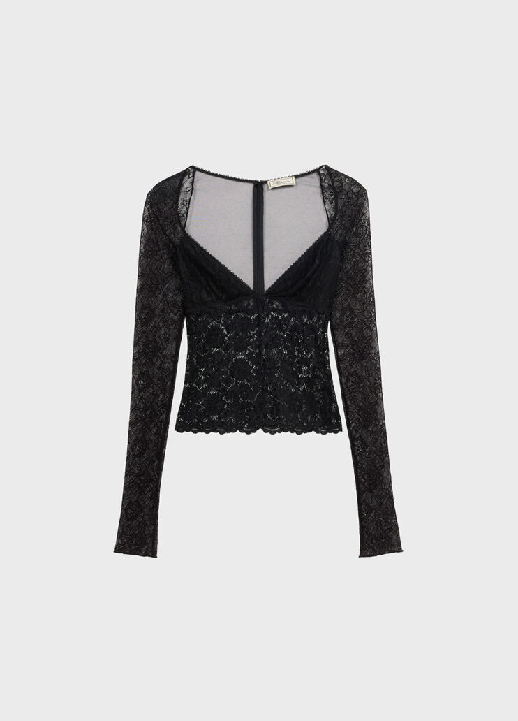 Blusa in pizzo e tulle  Blumarine - medium Blusa in pizzo e tulle  Blumarine - medium