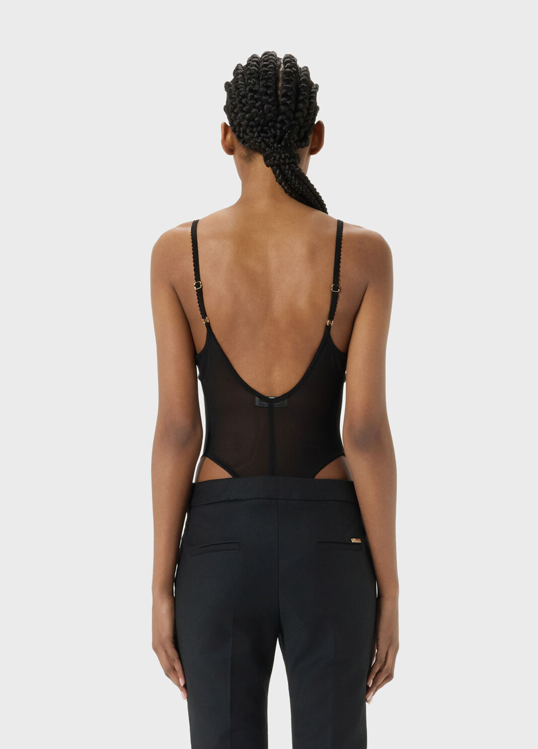 Marquisette and lace thong bodysuit  Blumarine - large image number 1
