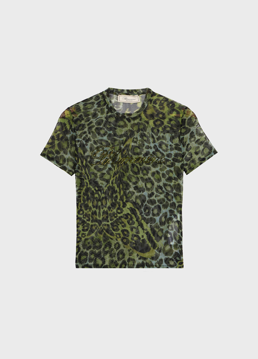 Tulle printed T-shirt with Blumarine rhinestone embroidery  Blumarine - large image number 4