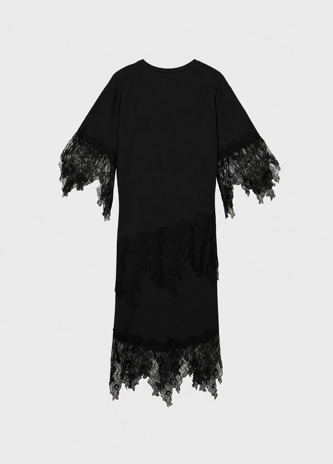 Abito in jersey con balze in pizzo Chantilly  Blumarine - large image number 5