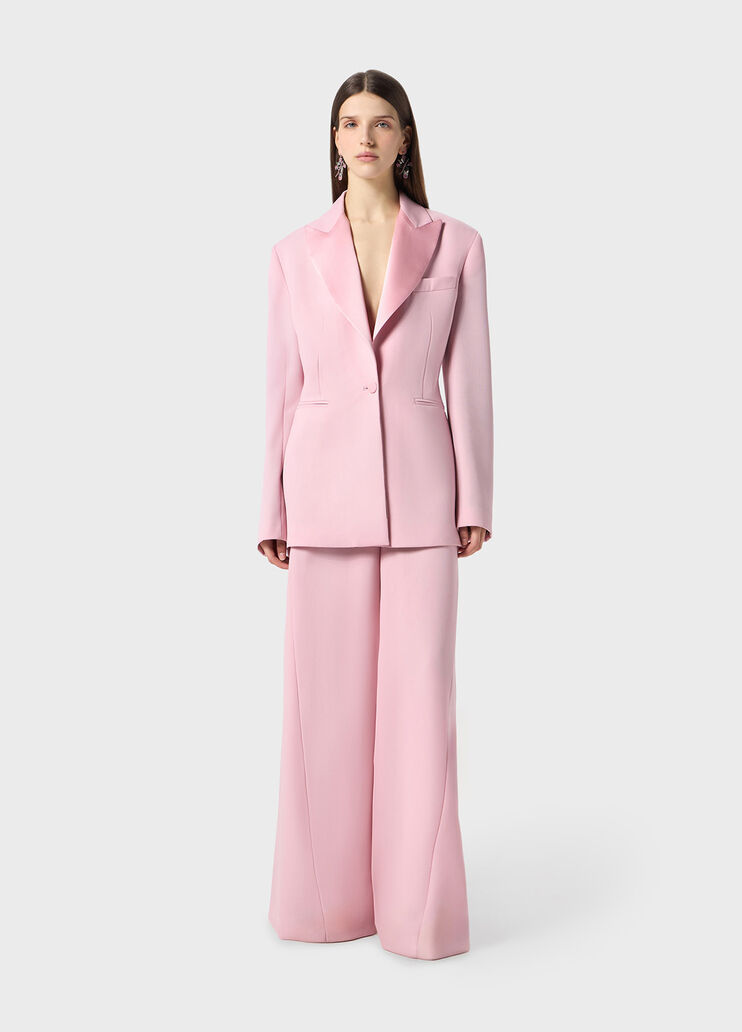 Pantaloni superwide leg in lana grain de poudre  Blumarine - large image number 3