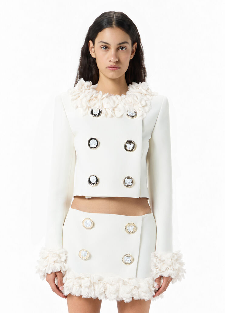 Double-breasted cady jacket with jewel buttons  Blumarine - medium