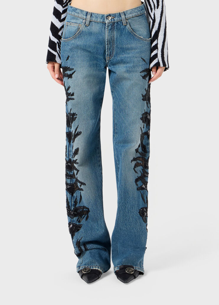 Straight-leg jeans with embroidery  Blumarine - medium