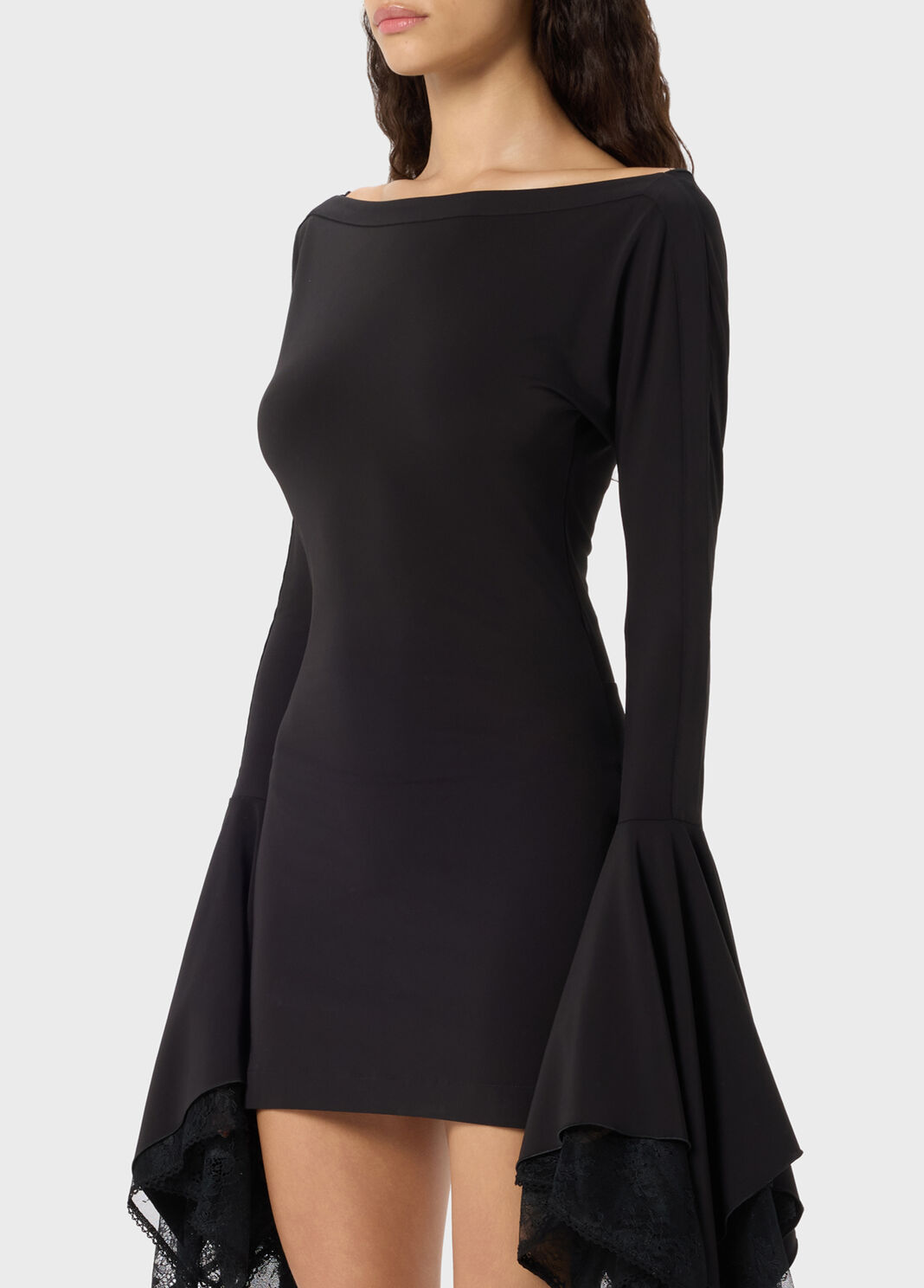 Short jersey dress with lace ruffles  Blumarine - large image number 2