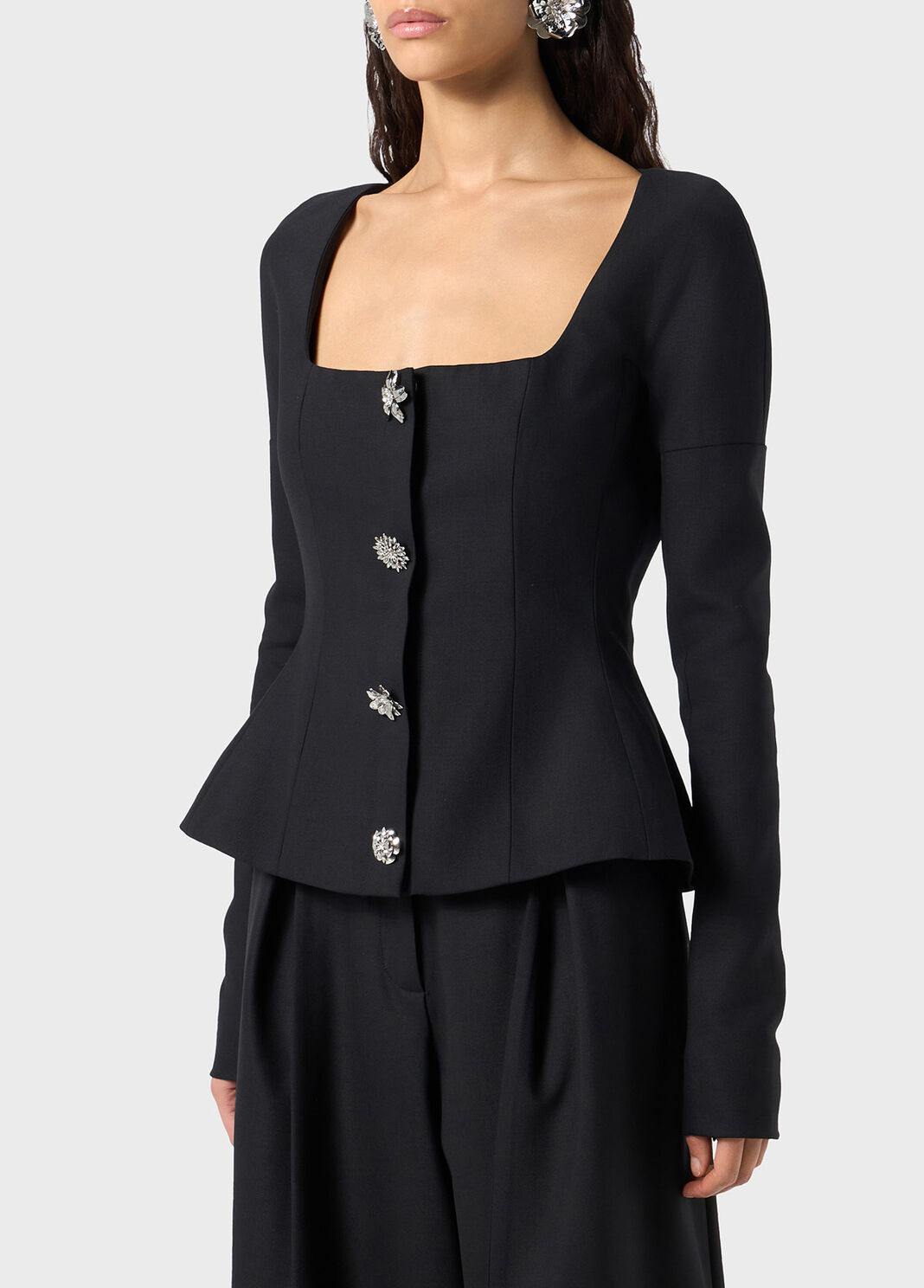 Twill jacket with jewel buttons  Blumarine - large image number 2