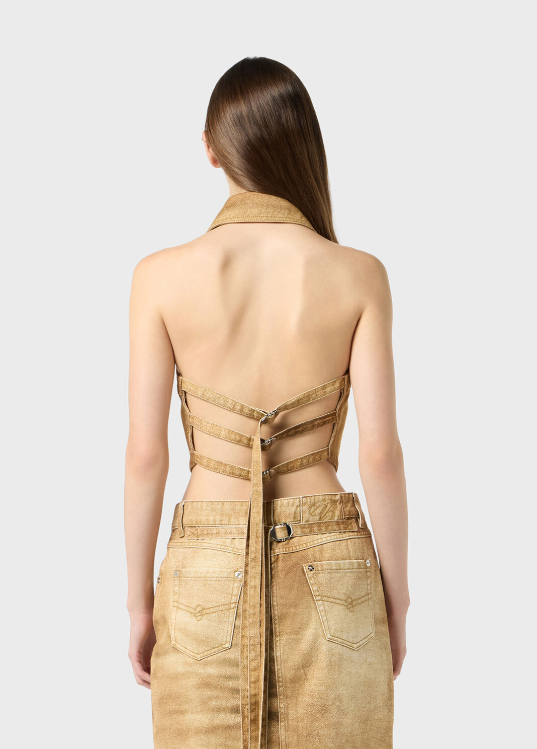 Stretch bull denim printed shirt-top  Blumarine - large image number 1