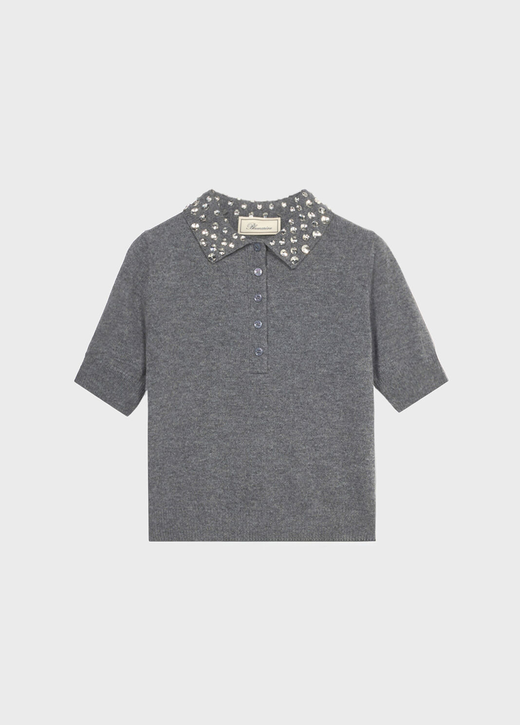 Polo aus wolle mit gestickten einfassungen  Blumarine - large image number 4