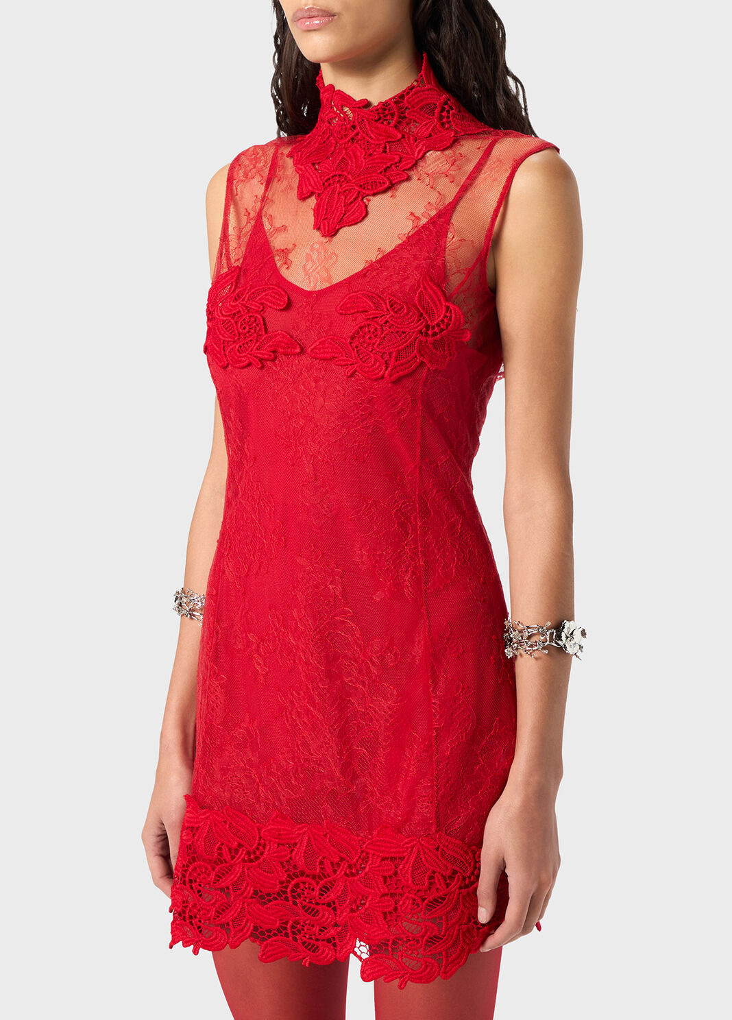 Chantilly lace dress with macrame  Blumarine - large image number 2