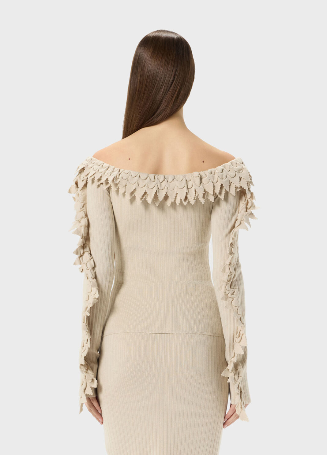 Gerippter Pullover mit gewellten Volants  Blumarine - large image number 1