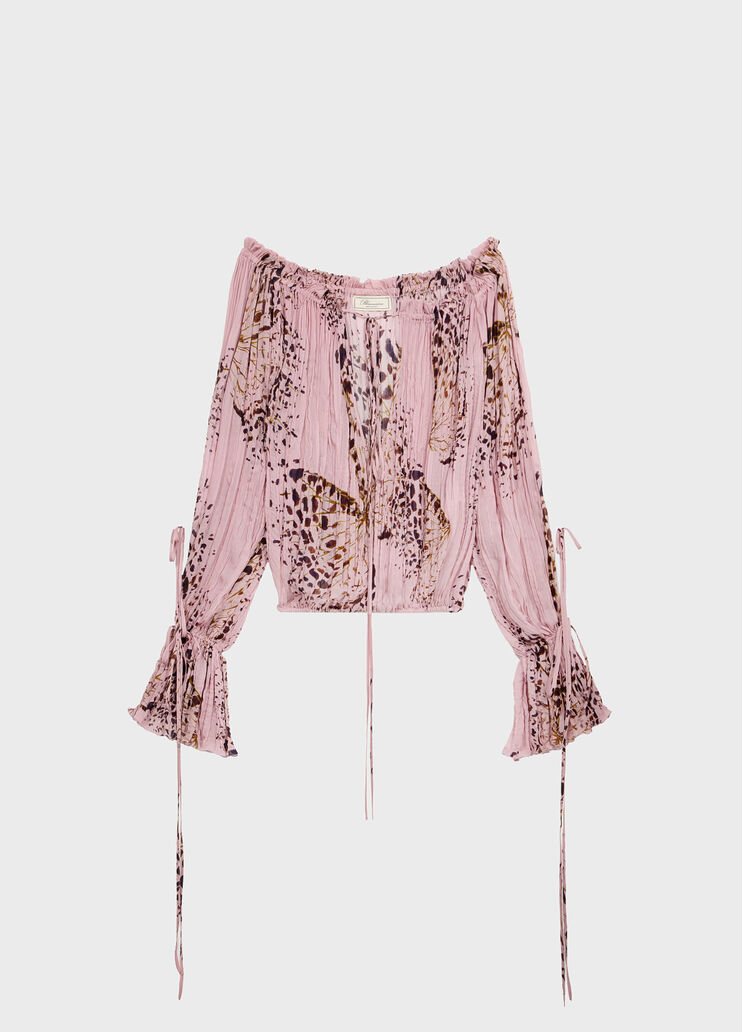 Printed pleated georgette blouse  Blumarine - medium
