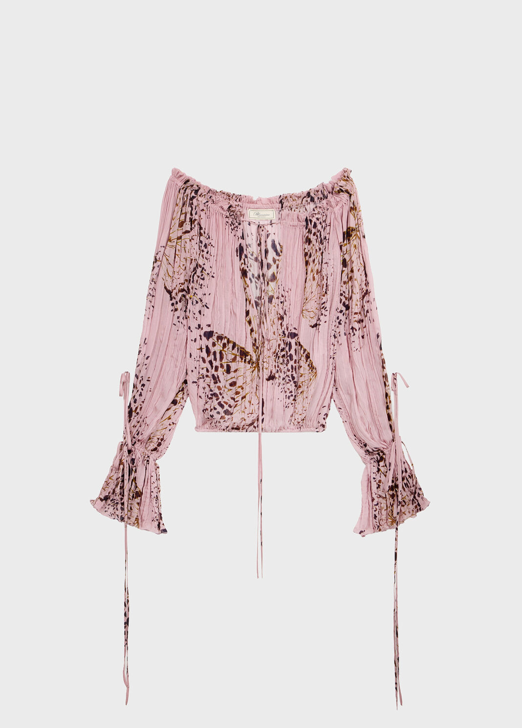 Blusa in georgette pliss&eacute; a stampa  Blumarine - large image number 4