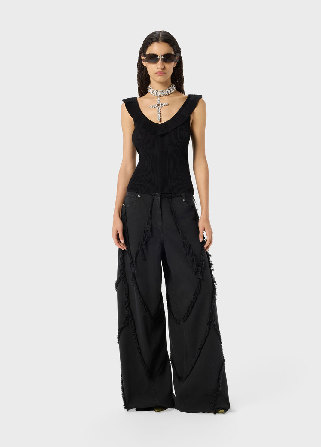 Ribbed Top with Ruffles  Blumarine - large image number 3