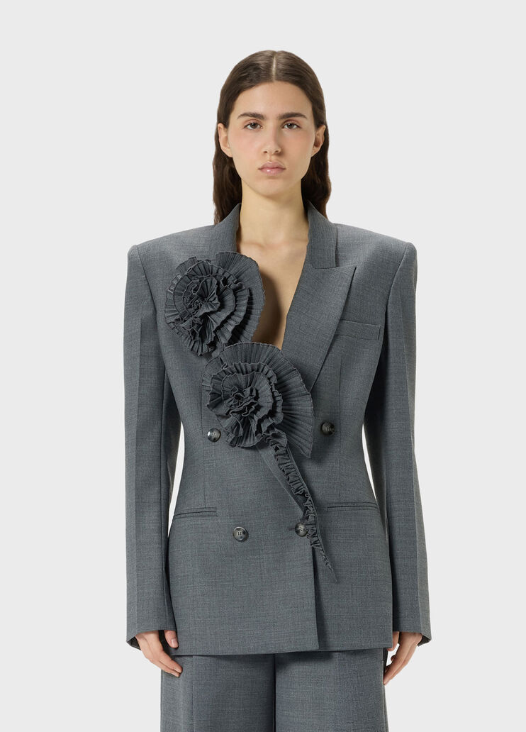 Tailored jacket with 3D pleated roses  Blumarine - medium