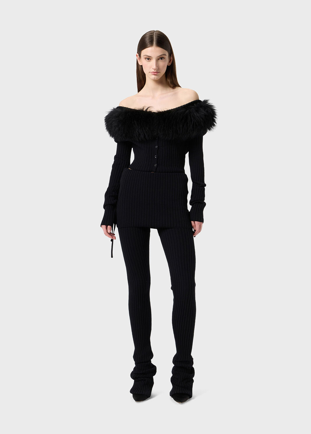 Knit leggings with cut-outs and laces  Blumarine - large image number 3