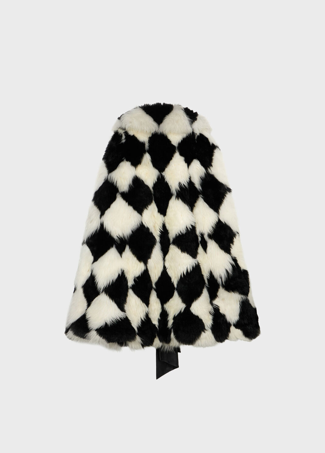 Two-tone intarsia fur cape with bow  Blumarine - large image number 5