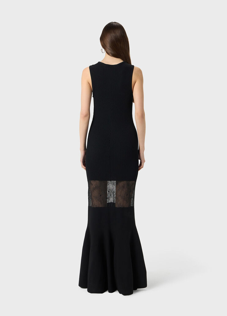 Robe longue en maille avec dentelle  Blumarine - large image number 1