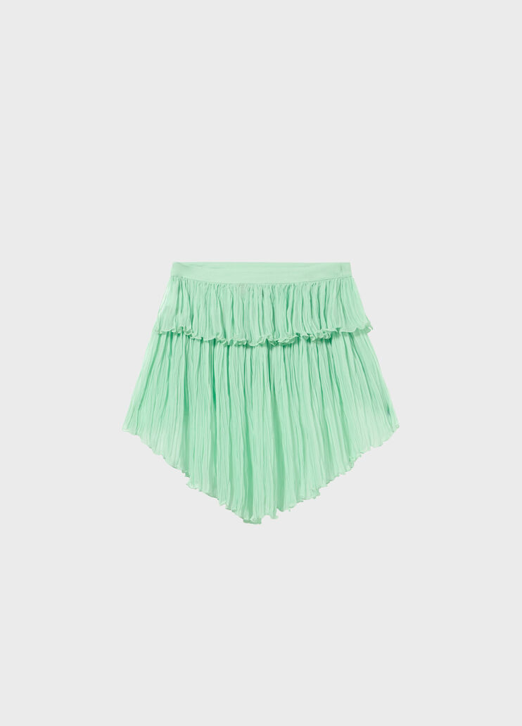 Asymmetrical pleated georgette skirt with ruffle  Blumarine - medium