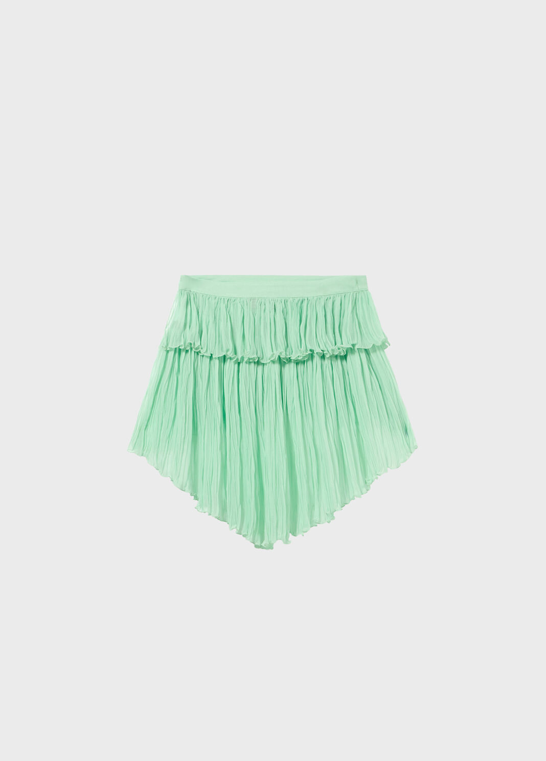 Asymmetrical pleated georgette skirt with ruffle  Blumarine - large image number 4