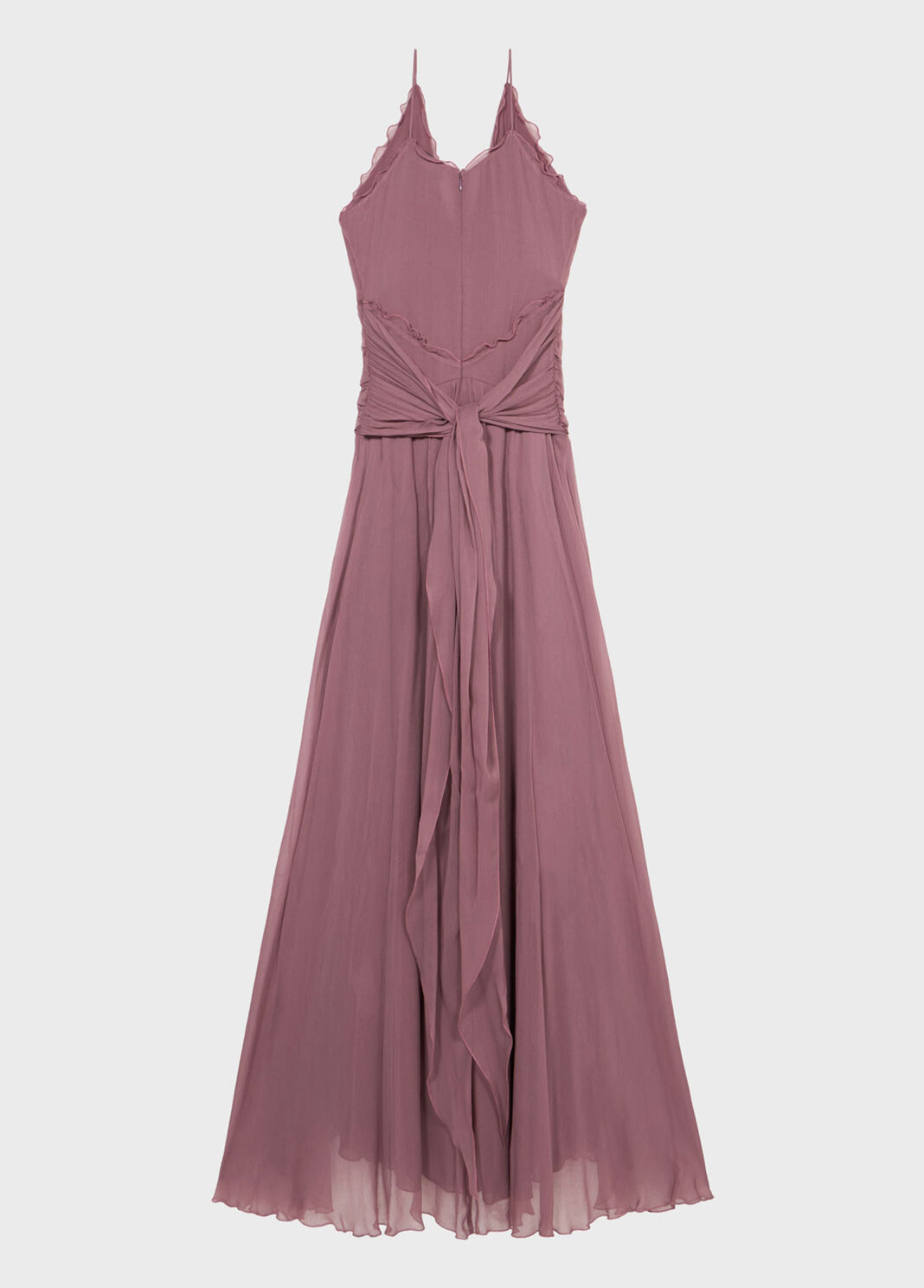Langes Kleid aus Georgette mit 3D-Rose und Volant  Blumarine - large image number 5