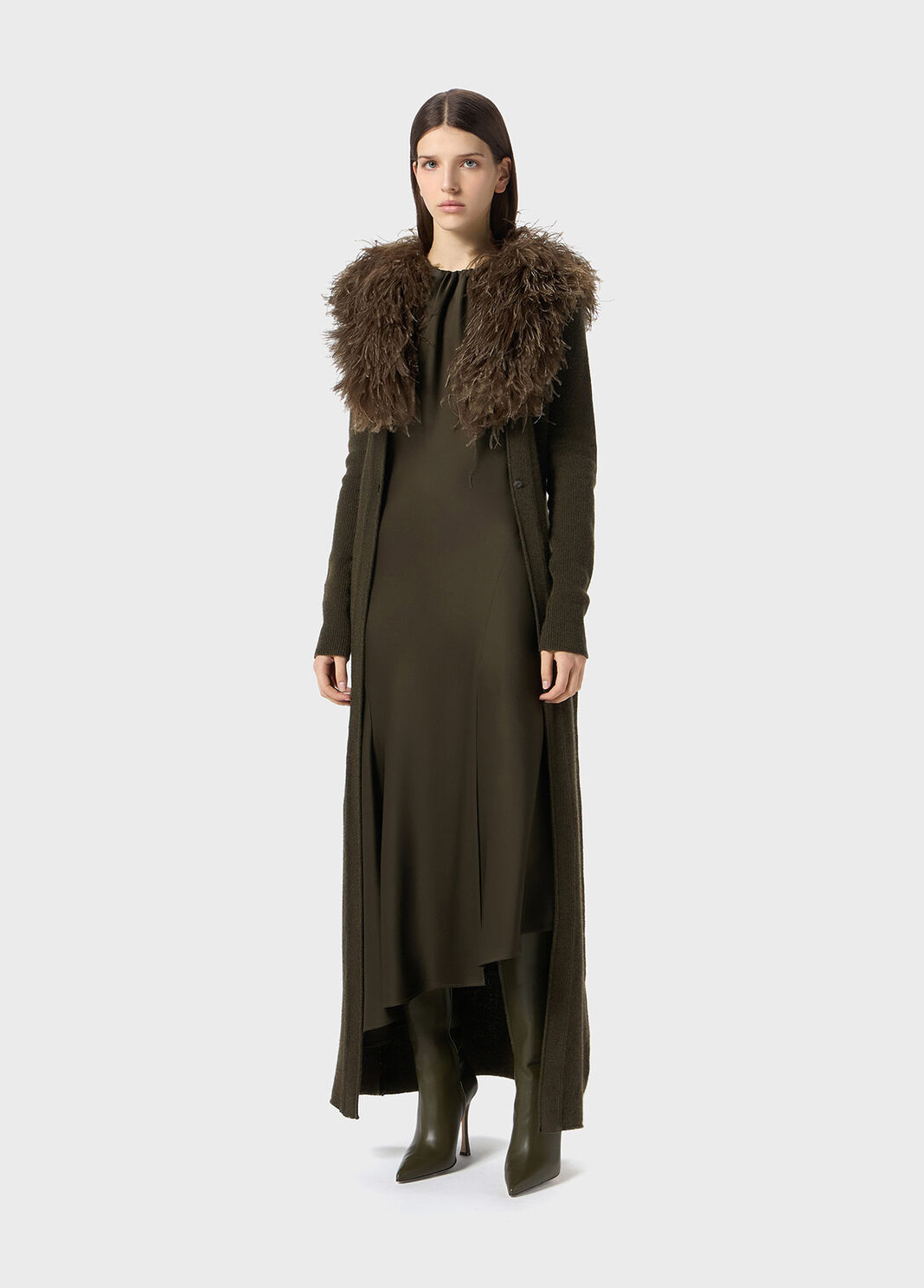 Cardigan lungo con collo in pelliccia  Blumarine - large image number 3