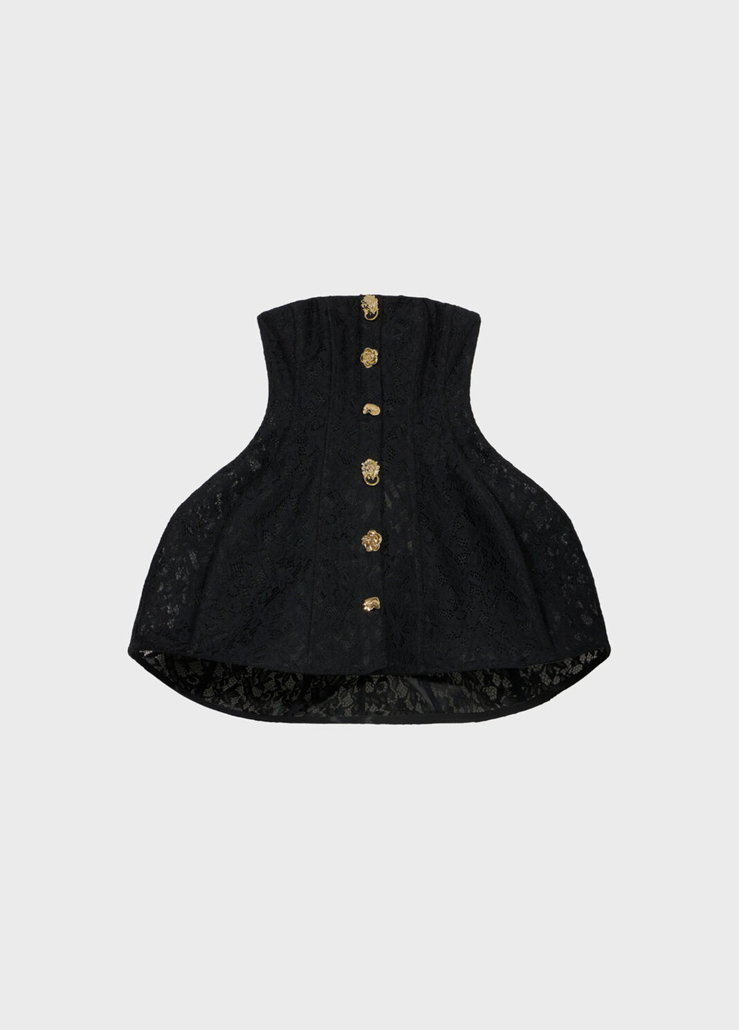 Short lace and crinoline dress with bejewelled buttons  Blumarine - large image number 4