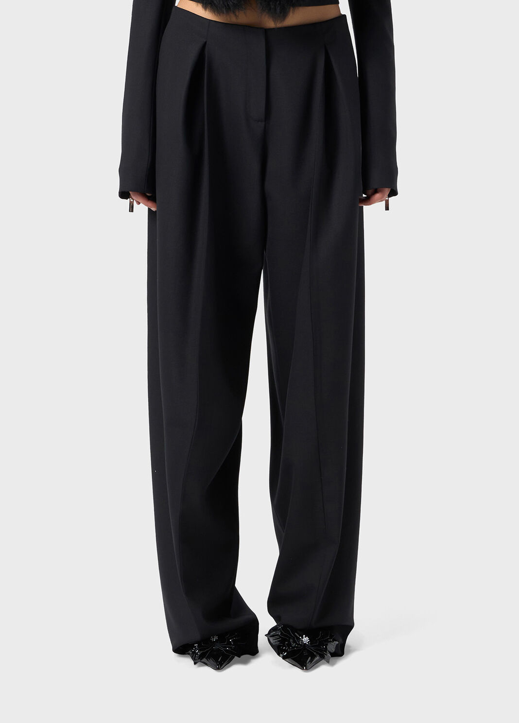 Hochtaillierte woll-twill-hosen  Blumarine - large image number 0