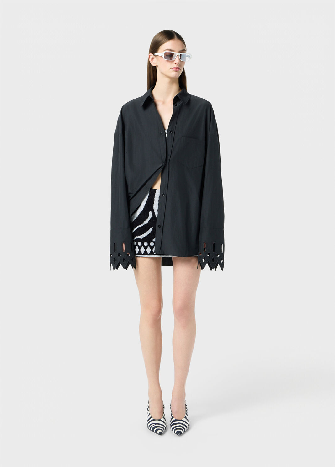 Short zebra-print terry cloth skirt  Blumarine - large image number 3