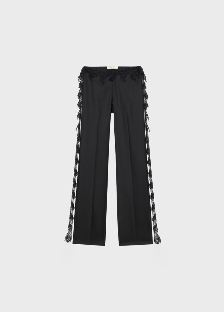 Pantaloni in twill con pizzo smerlato  Blumarine - medium Pantaloni in twill con pizzo smerlato  Blumarine - medium
