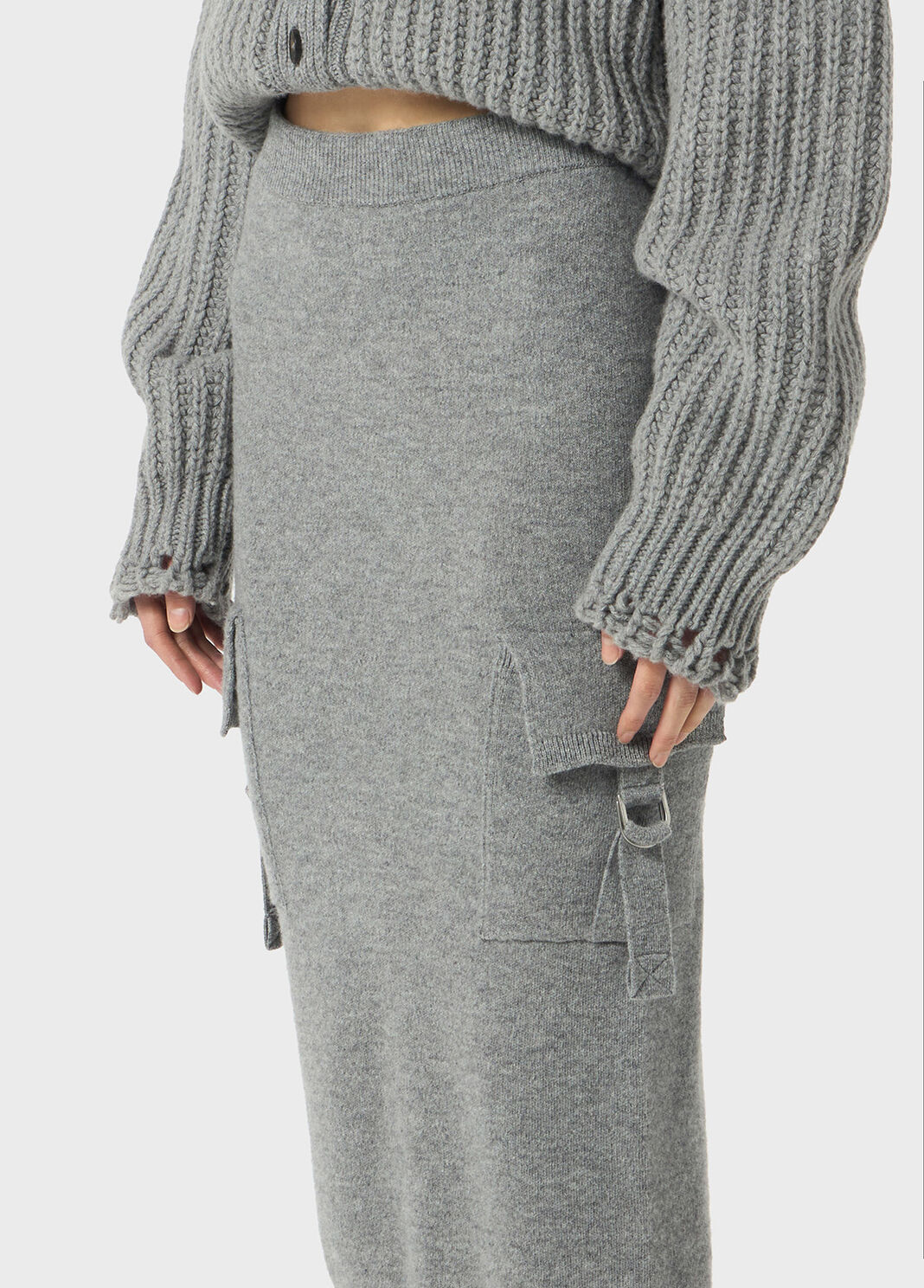 Gestrickter midi-rock mit cargotaschen  Blumarine - large image number 2