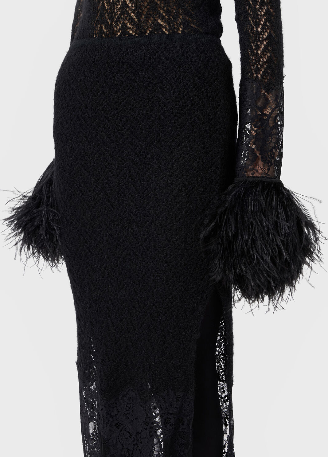 Knitted midi skirt with lace  Blumarine - large image number 2