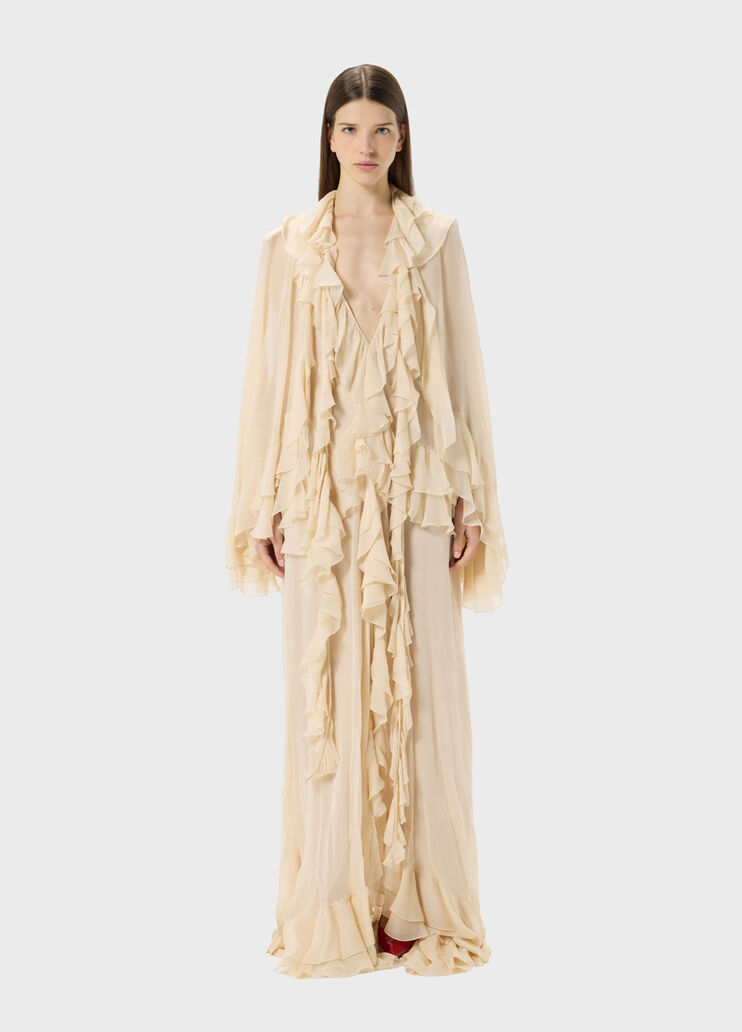 Long crepon dress with flounce  Blumarine - medium