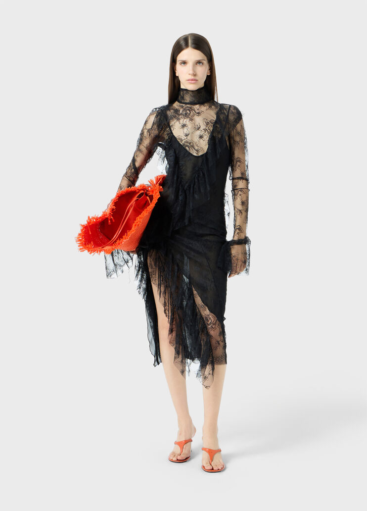 Abito midi in Pizzo Chantilly con volant  Blumarine - large image number 3