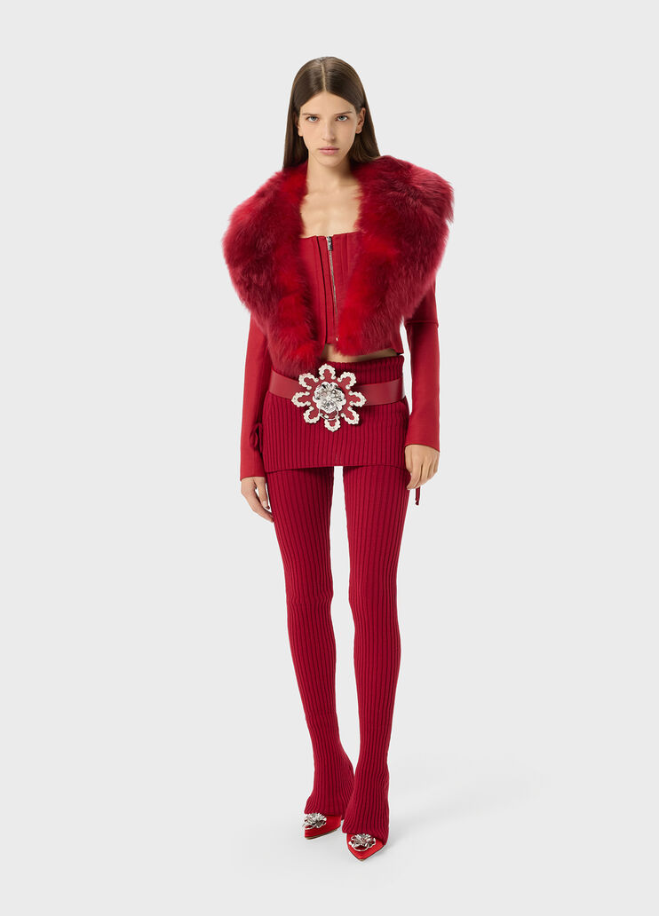 Knit leggings with cut-outs and laces  Blumarine - large image number 3