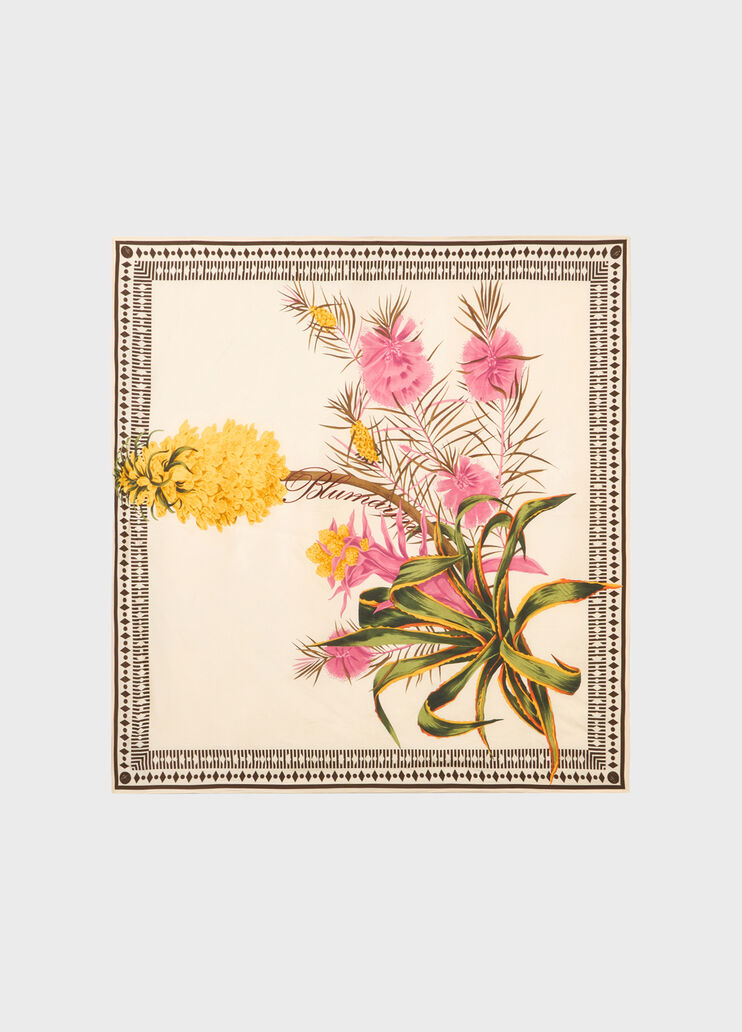 Viscose twill foulard with logo print  Blumarine - medium