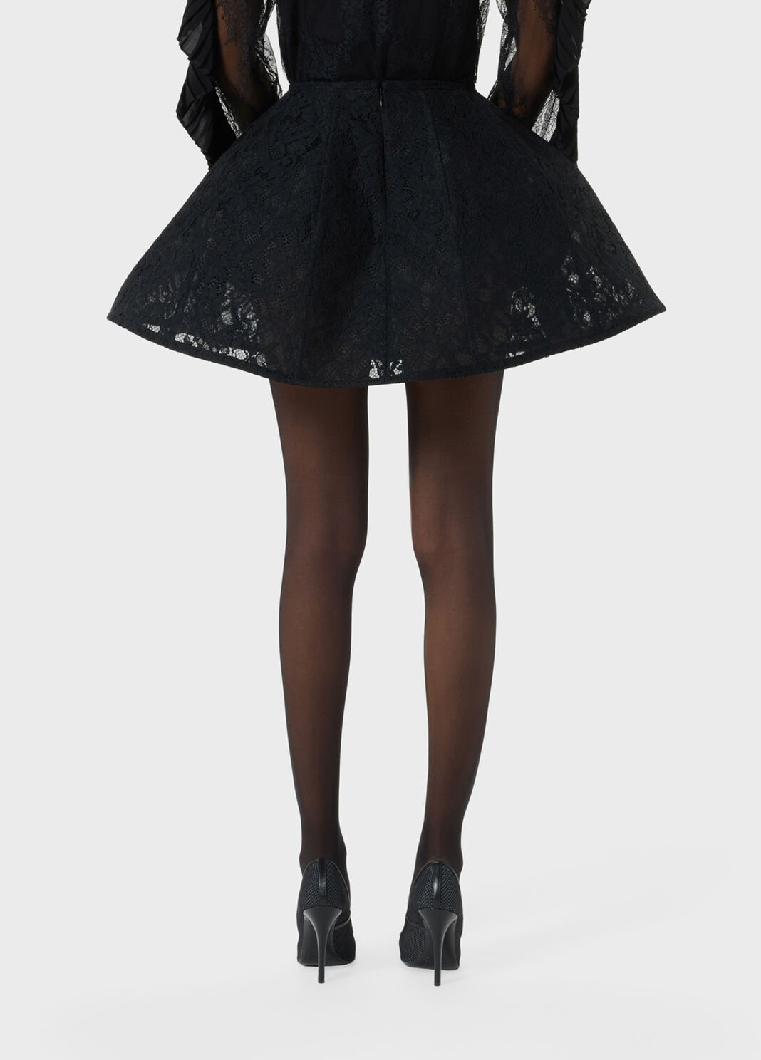 Rebrod&eacute; lace skirt with bejewelled buttons  Blumarine - large image number 1