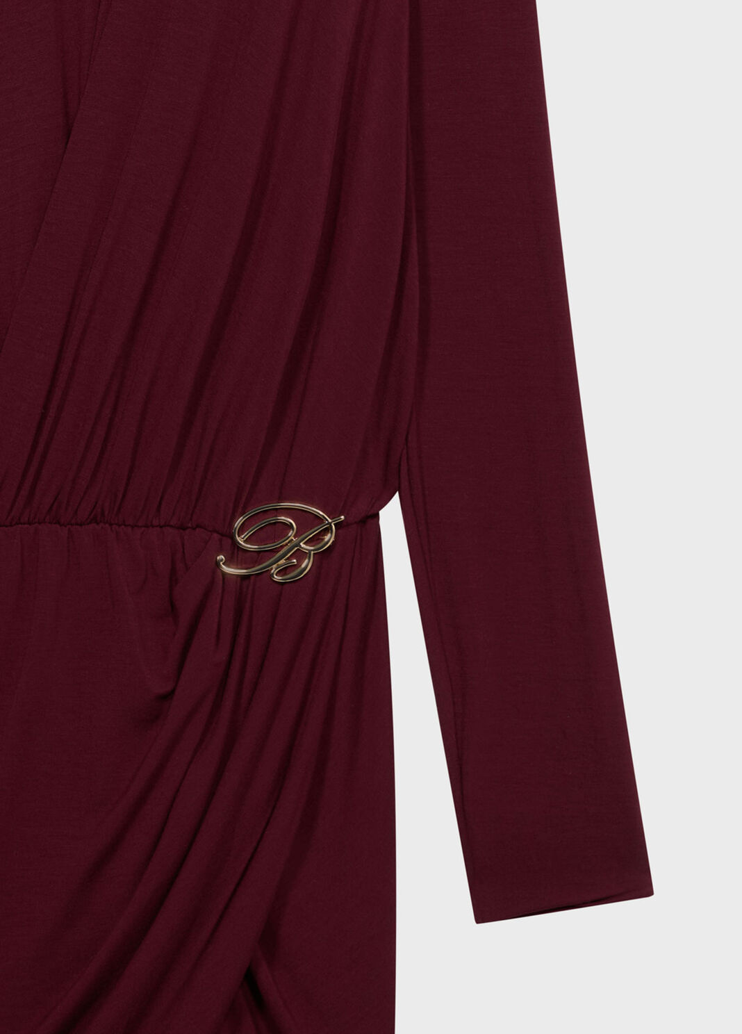 Short jersey dress with draping and stole  Blumarine - large image number 6