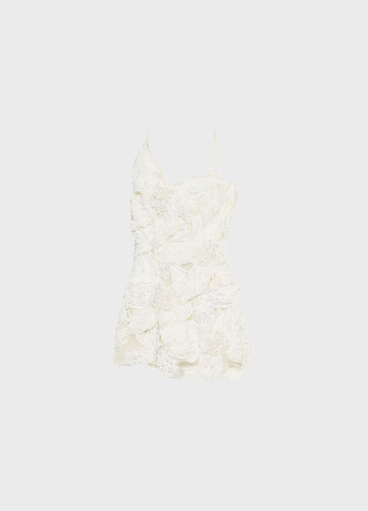 Kurzes T&uuml;llkleid mit gestickten Schmetterlingen  Blumarine - medium