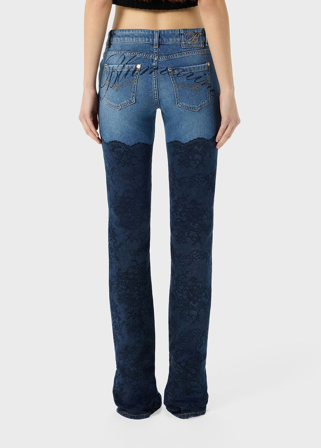 Jeans with trompe-l'&oelig;il print  Blumarine - large image number 1