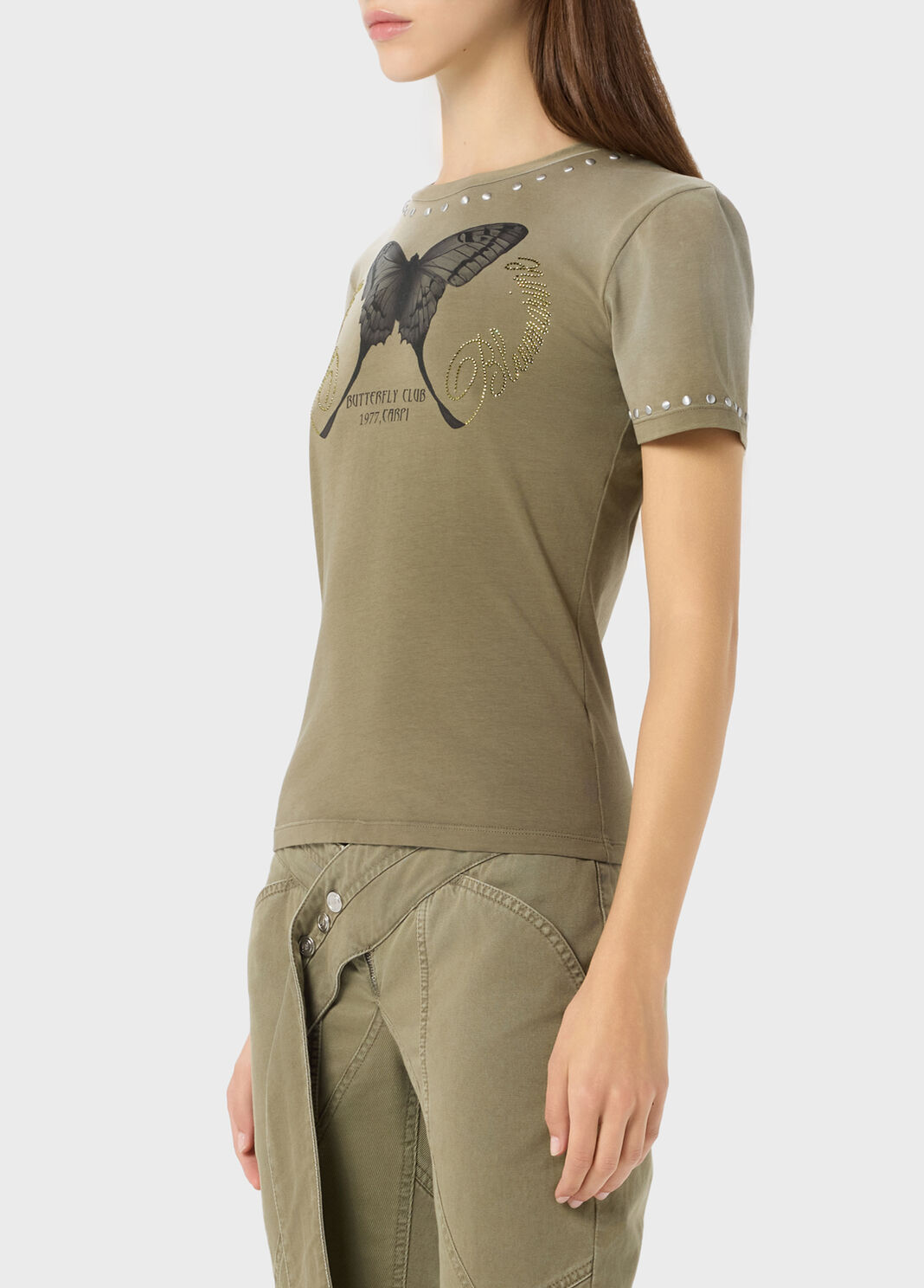 Printed Jersey T-Shirt with Embroidery  Blumarine - large image number 2