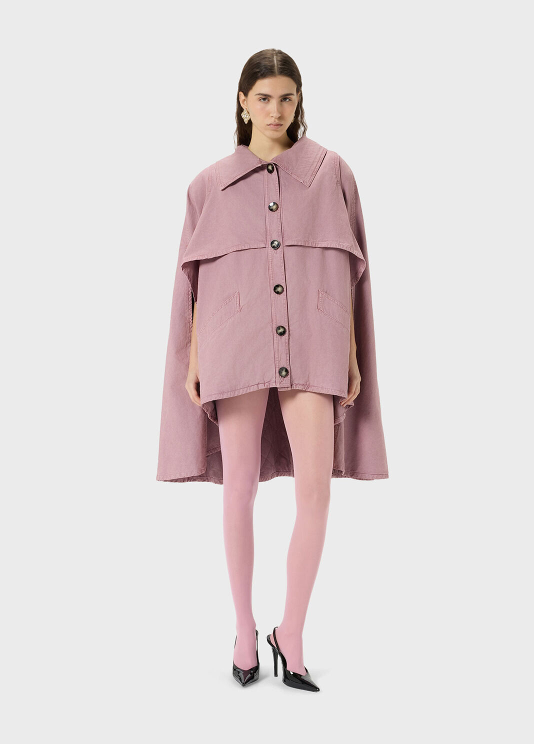 Asymmetrical canvas cape  Blumarine - large image number 3