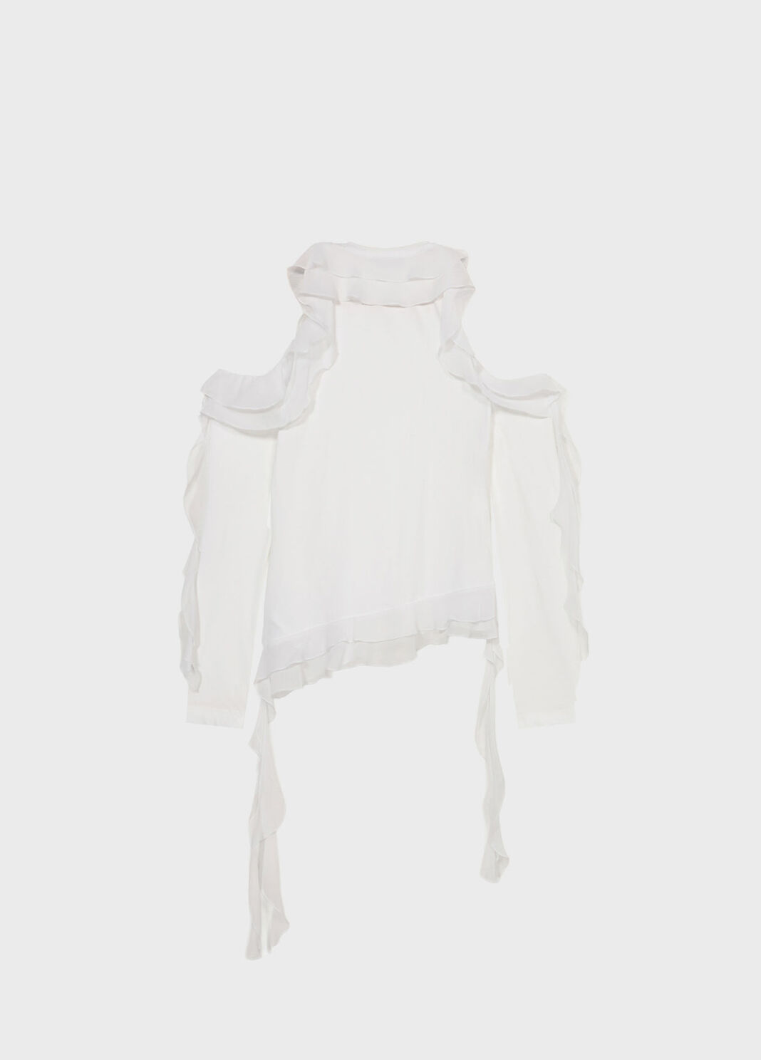 T-shirt in jersey con volant, logo e ricamo in strass  Blumarine - large image number 5