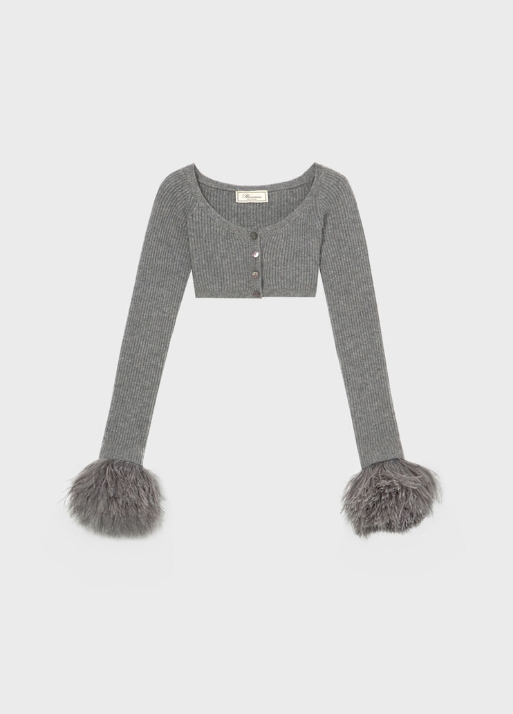 Wool cardigan with feathers  Blumarine - medium Wool cardigan with feathers  Blumarine - medium