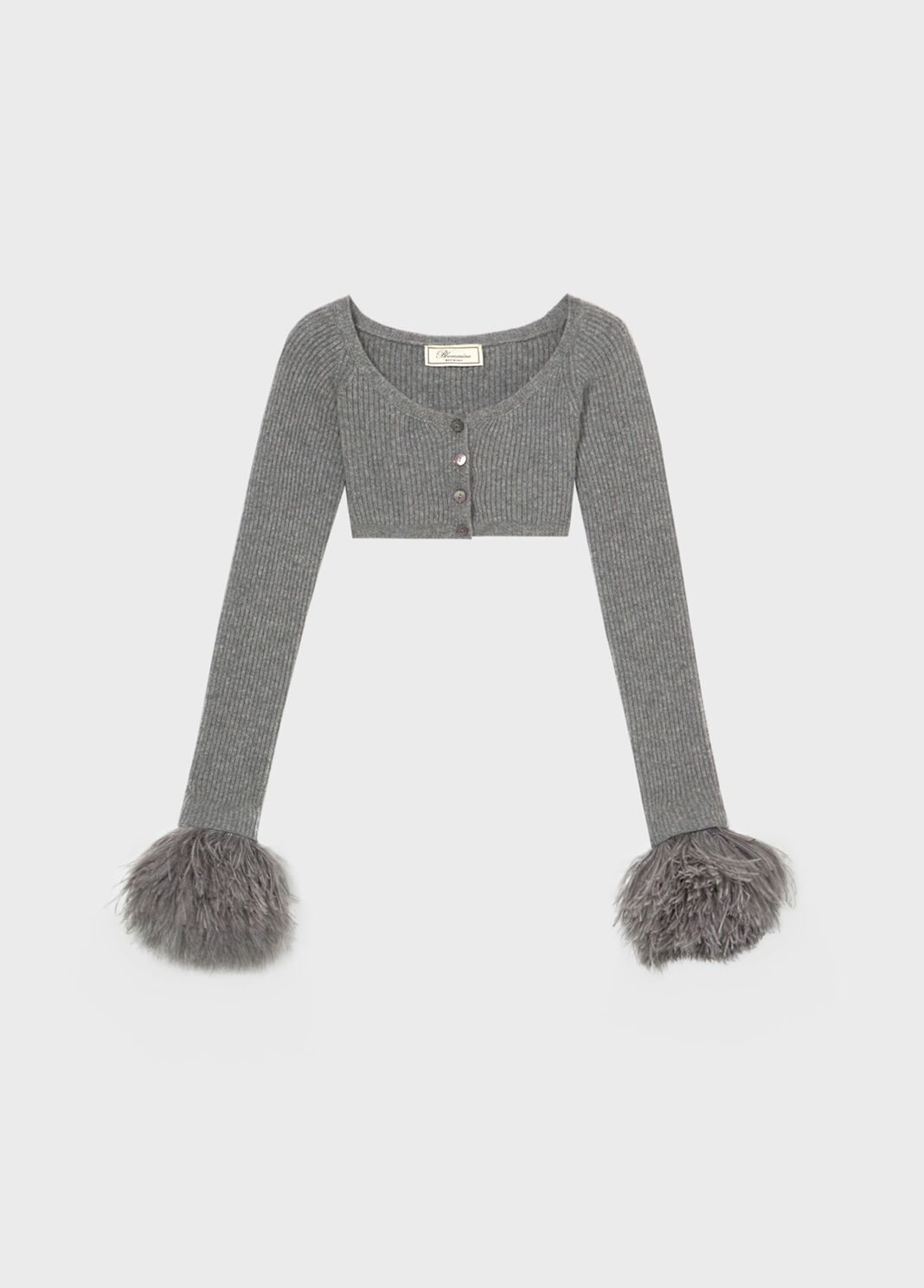 Wool cardigan with feathers  Blumarine - large image number 4