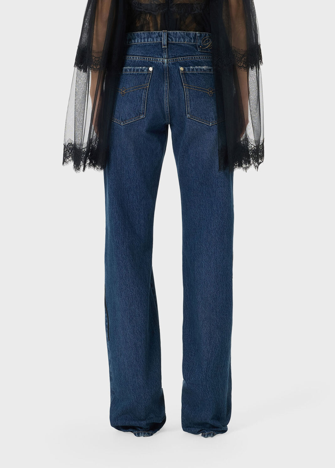 Jean droit avec broderie  Blumarine - large image number 1