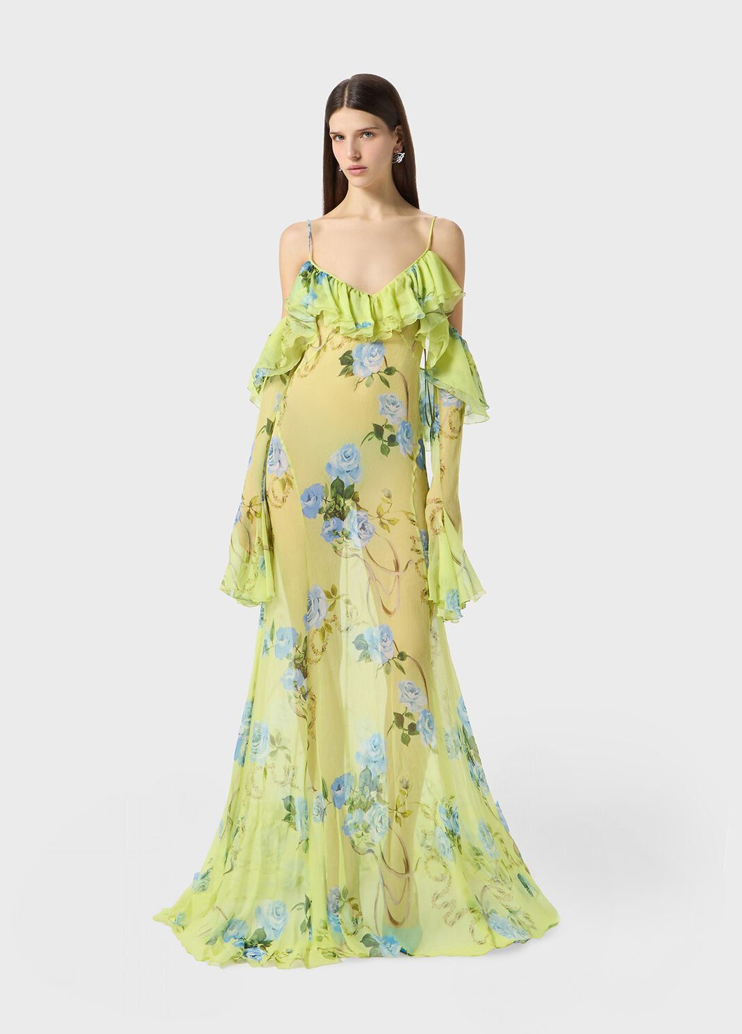 Printed silk creponne dress  Blumarine - large image number 3