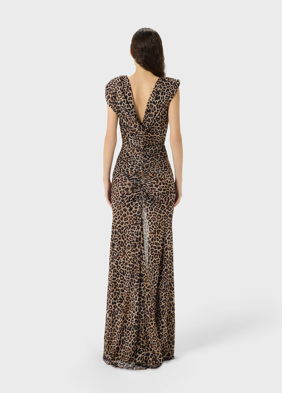 Long printed jersey dress with brooch  Blumarine - large image number 1