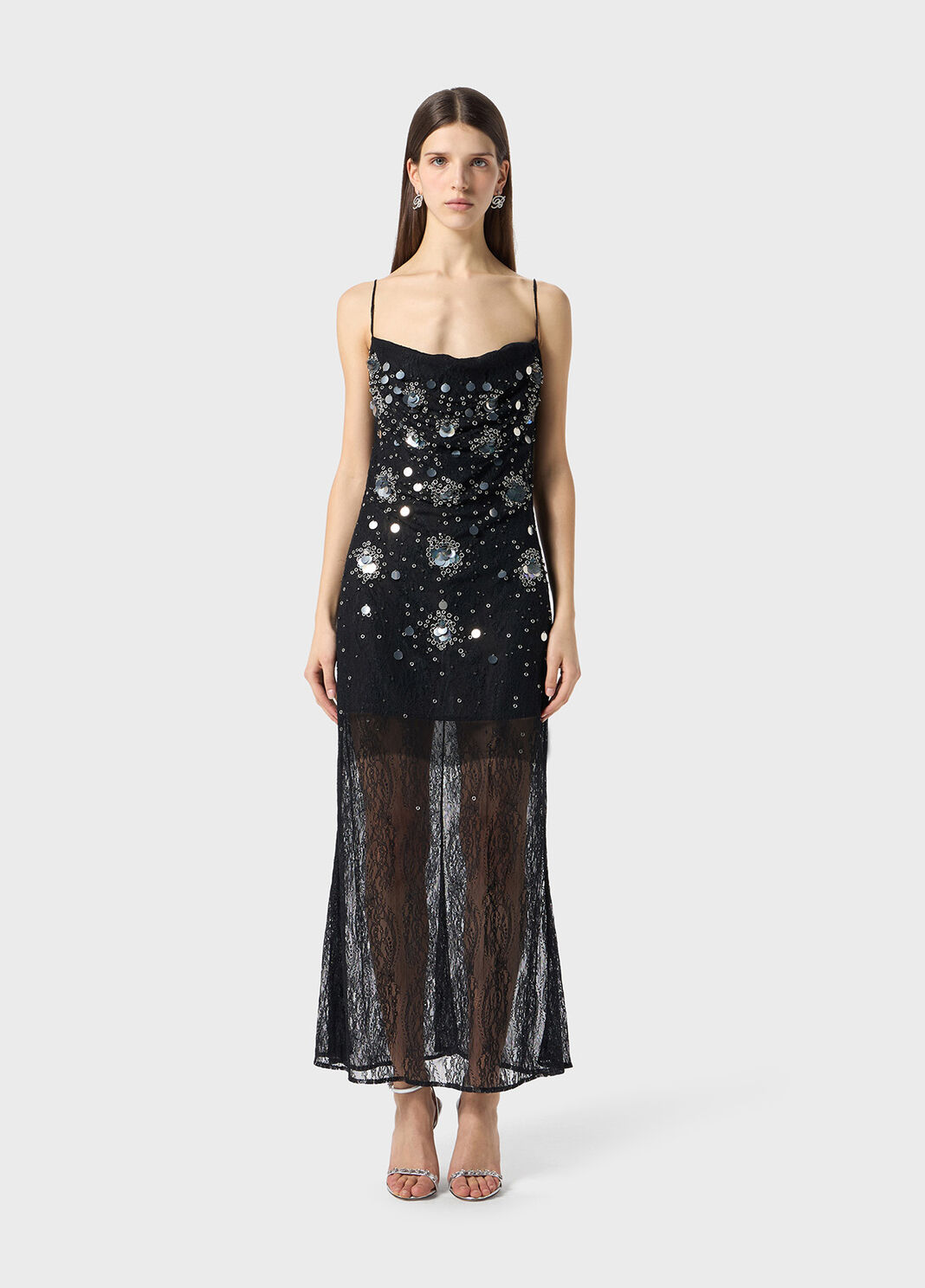 Long dress in lace with embroidery  Blumarine - large image number 0