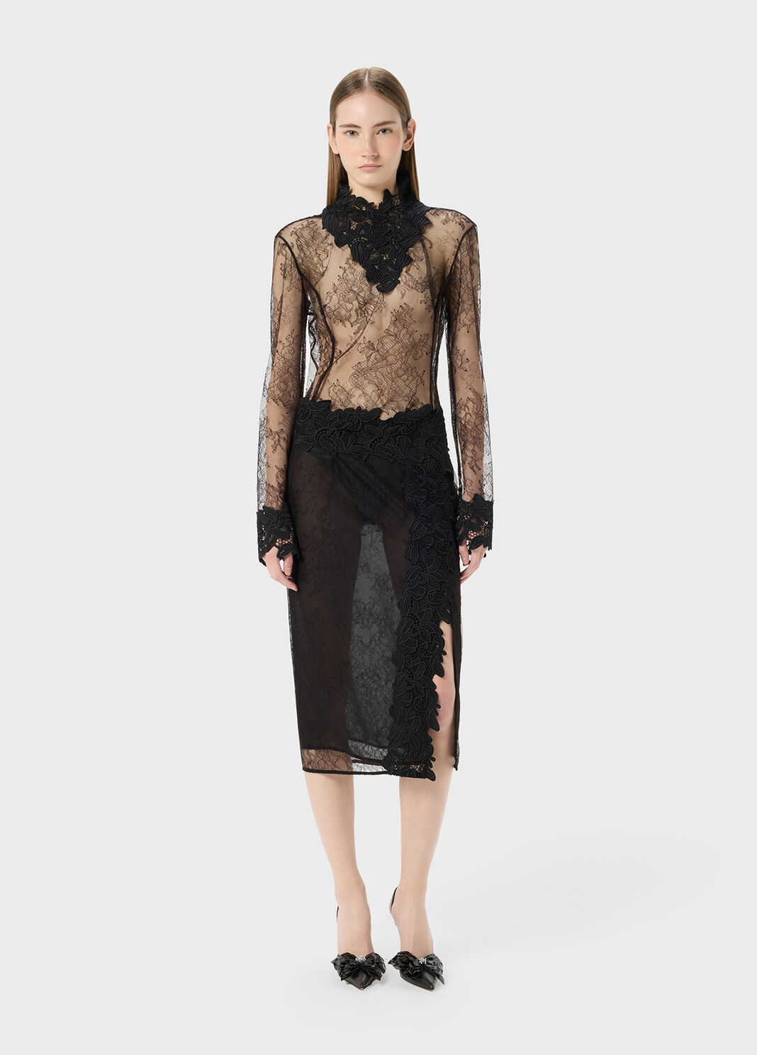 Chantilly lace skirt with macram&eacute;  Blumarine - large image number 3